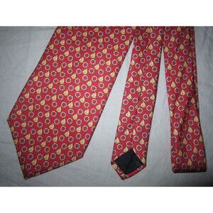 Brooks Brothers 346 red silk tie necktie w yellow sailboats & blue life rings